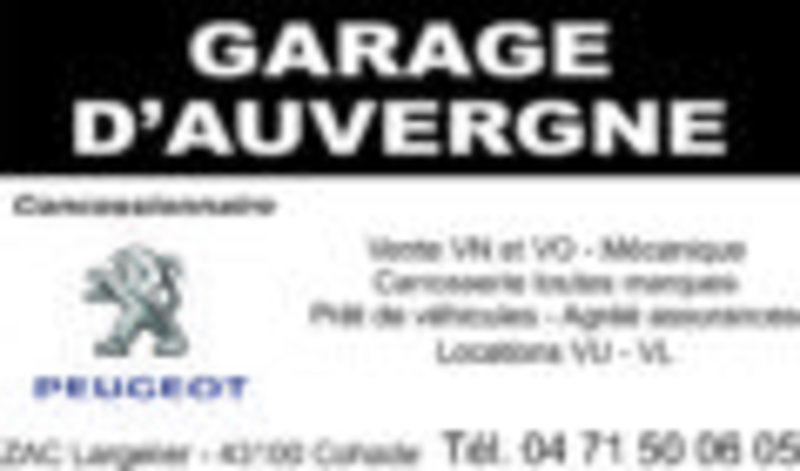 Garage d'Auvergne Bion Peugeot