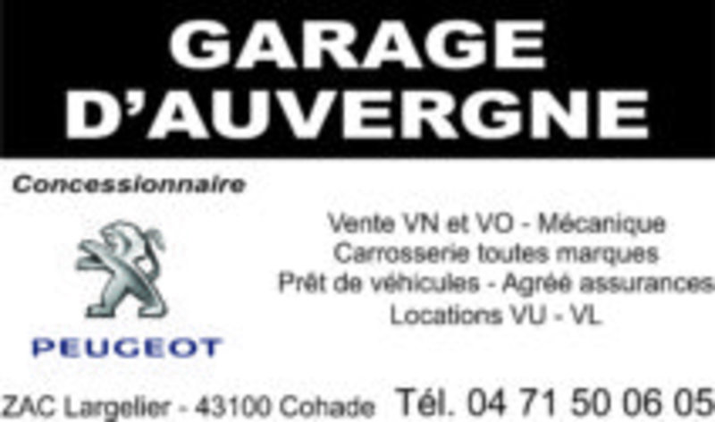 Garage d'Auvergne Bion Peugeot